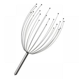 Fingers Scalp Massager, Head Massager Scratcher Tingler, Hair Scalp Scratcher For Deep Relaxation And Stress Relief (Silver)