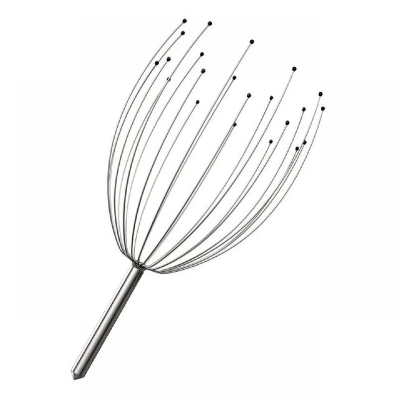 Fingers Scalp Massager, Head Massager Scratcher Tingler, Hair Scalp Scratcher for Deep Relaxation and Stress Relief (Silver)
