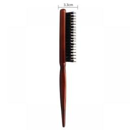 Professional Salon Teasing Back Hair Brushes Boar Bristle Wood Slim Line Comb Hairbrush Extension Hairdressing Styling Tools DIY