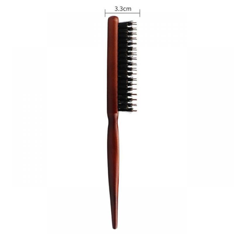 Professional Salon Teasing Back Hair Brushes Boar Bristle Wood Slim Line Comb Hairbrush Extension Hairdressing Styling Tools DIY