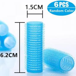 6pcs Jumbo Hair Rollers Self Grip No Heat Hair Curlers Heatless Hair Volume Curlers Self-adhesive Hook & Loop DIY Styling Tools