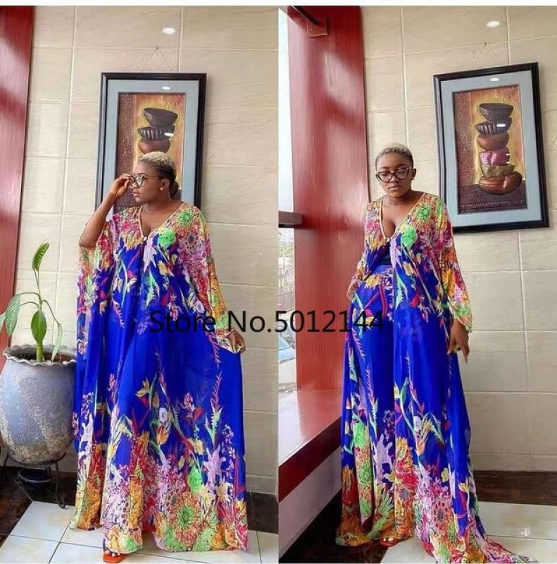 Two Piece Set Summer Autumn African Clothes for Women Dashiki 2022 Fashion Long Dress Sets Pants Suits Party Kaftan Dresses