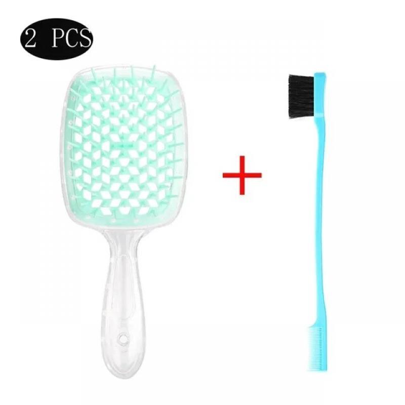 Janeke Massage Wet Dry Comb Demelante Brush Janeke Original Comb Hollow Combs расчески 2pcs/set Salon Barber Hair Brushes Kit