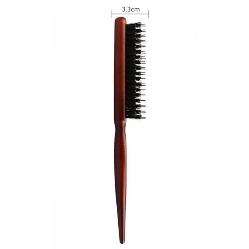 Professional Salon Teasing Back Hair Brushes Boar Bristle Wood Slim Line Comb Hairbrush Extension Hairdressing Styling Tools DIY