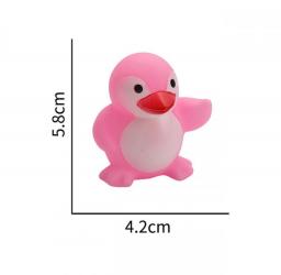 Bath Toy Animals Swimming Water Toys Mini Colorful Soft Floating Rubber Duck Squeeze Sound Funny Gift For Baby Kids