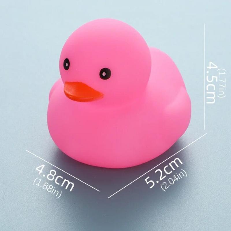 Baby Bath Toys Cute Little Yellow Duck Bath Toys Bathroom Bath Swimming Water Toy Soft Floating Rubber Duck Squeeze Sound Toy