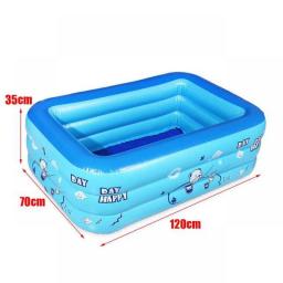 Outdoor Summer Indoor Kids New 120cm 2/3layers Children Inflatable Pool Bathing Tub Baby Kid Home Outdoor Large Swimming Square