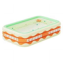 Above Ground Pool Foldable Rectangular Swimming Pool UV-resistant PVC Foldable Children's Pool Family Pool For Toddlers Children