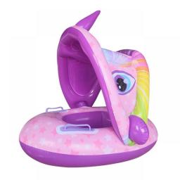 Baby Inflatable Swimming Rings Cartoon Kids Floating Sunshade Circle Beach Summer Toys Water Park Playing Toy