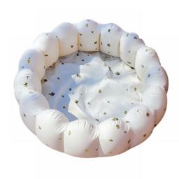 Inflatable Kids Swimming Pool Petal Shape PVC Children Ball Pool Sandpit Printed Foldable Lightweight Portable For Garden Indoor