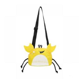 Beach Mesh Bag Cute Crab Shaped Shell Bags For Holding Beach Shell ,Toys Collecting Storage Bags For Kids Sand Tools Organizer