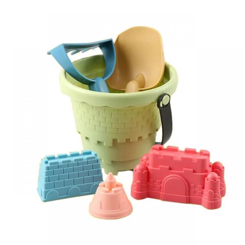 Beach Sand toys Play Bucket Toy Folding Collapsible Bucket Gardening Tool Outdoor Pool Play Tool Toy Kids Summer Water Fun