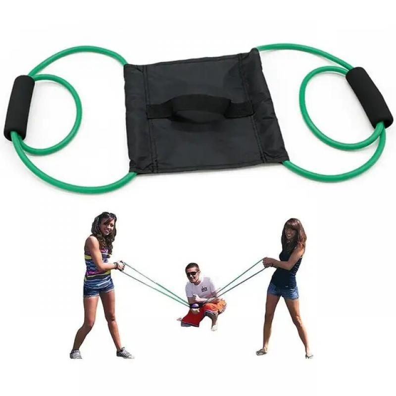 Outdoor Water Balloon Launcher Elastic 3 People Bomb Beach Durable Party Rope Slingshot Fight Toys Funny Heavy Duty Beach toy