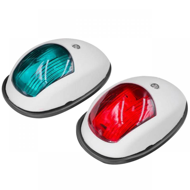 2Pcs 8 LED Navigation Lights For Boats Yacht Lights Waterproof Sailing Lamp Signal Boat Accessories Marine Green Red 12V