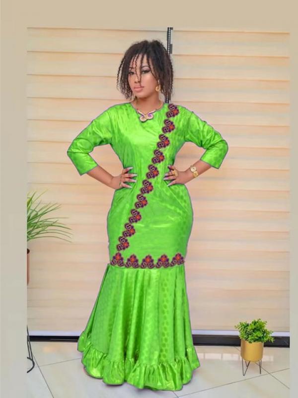Large Size Bazin Riche Clothing For Gambia African Traditional Wedding Original Bazin Riche Dashiki Robe Top Quality Dress