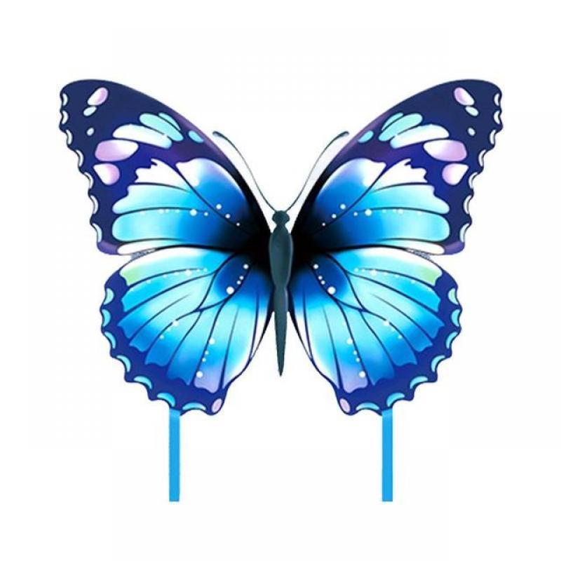 Beautiful Blue Kite Outdoor Fun Kite Glass Rod Gift Sports Adults Summer Children Line Kite Butterfly For Kids Toy Steel 30m