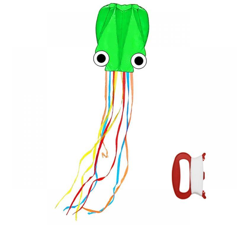 Orange Octopus Kite 3d kite with long tail. 28 