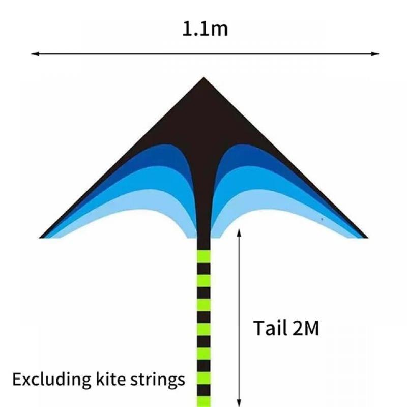 New 1.1M 1.4M Plaid Cloth Kites Flying Toys For Children Kites Handle Line Kids Outdoor Sports Kites Plaid Professional Kites