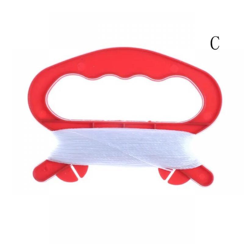 Flying Kite Line String With D Shape Winder Handle Board Outdoor Kite ToolsKids Outdoor Sports White Flying Kite String Line