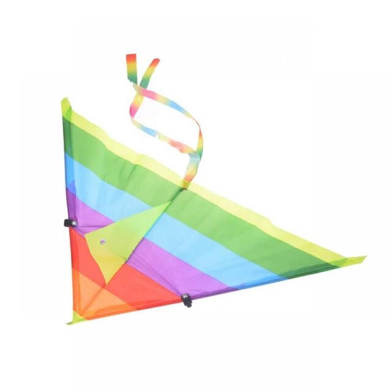 1Pc Hot Rainbow Kite Long Tail Nylon Outdoor Toys For Children Kids Kites Stunt Surf without Control Bar and Line Baby