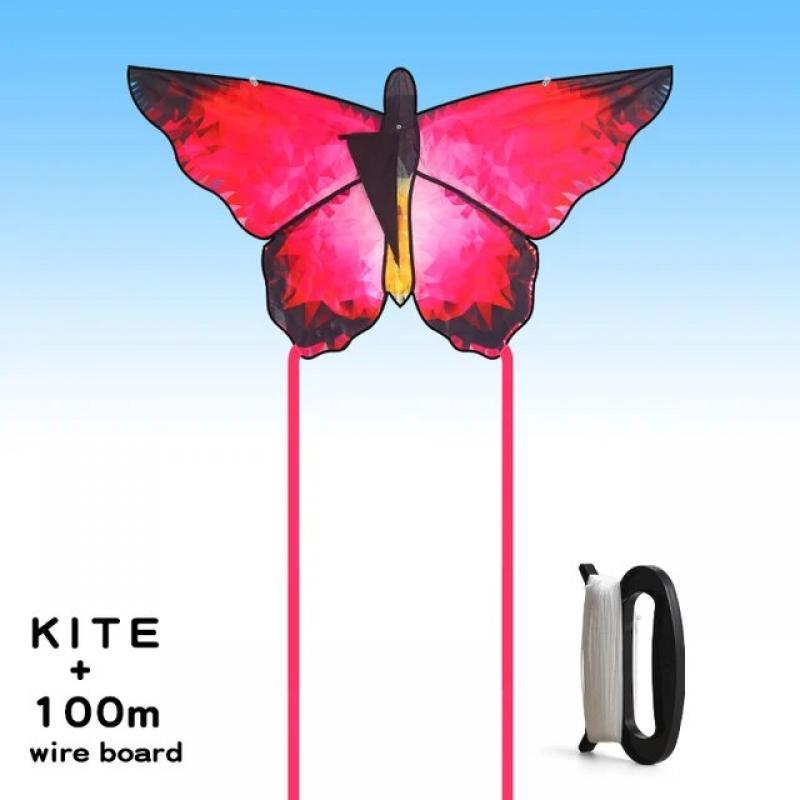 YongJian Beautiful butterfly kites Red Crystal Butterfly kites With 100m kite string Children adults kites factory outdoor Toys