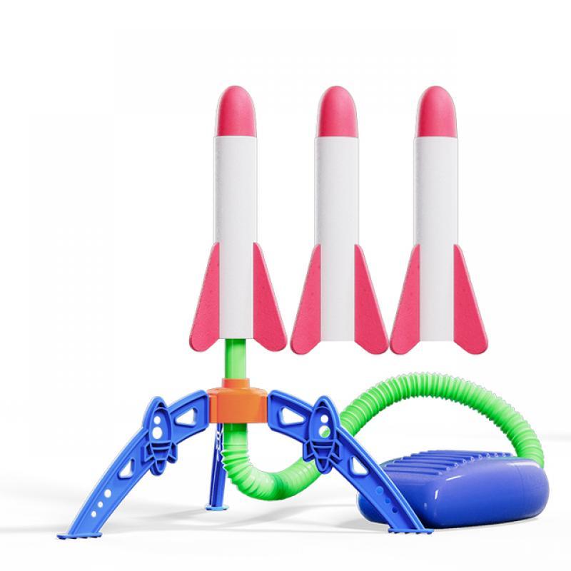 Children Air Stomp Rocket Launcher Toy Flying Foam Rockets  Foot Pump Jump Pressed Outdoor Interactive Game for Kids Boys