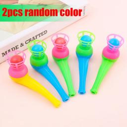 2/4/8Pcs Plastic Pipe Blowing Ball Toys For Kids Outdoor Sports Games Balance Training Learning Toys Children Funny Gifts