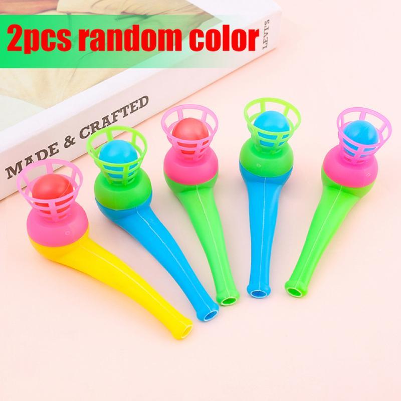 2/4/8Pcs Plastic Pipe Blowing Ball Toys For Kids Outdoor Sports Games Balance Training Learning Toys Children Funny Gifts