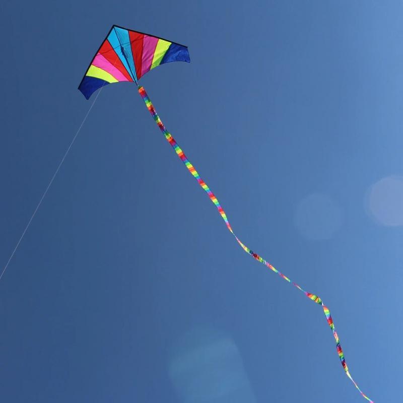 10 Meters Rainbow Bar Kite Tail for Delta Kite Stunt Kite Kids Kite Accessories Toys Colorful Children Outdoor Fun Sports Toys