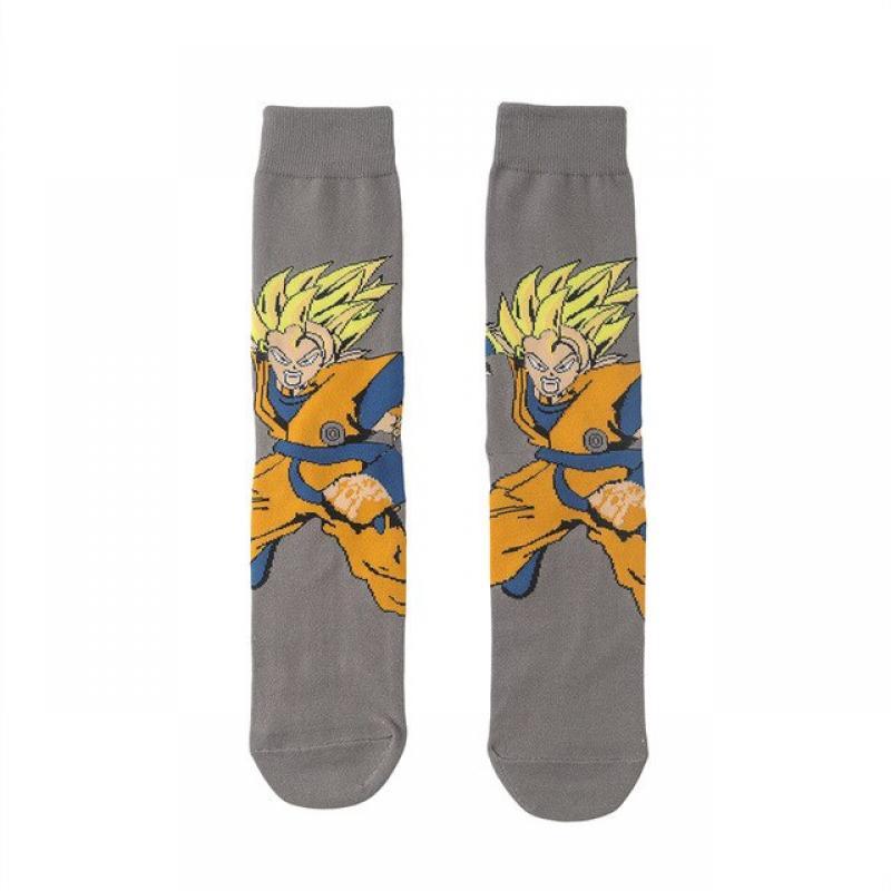 Anime Funny Men's Socks Son Goku Kakarotto Cosplay Sockings Boxer Man Cotton Male Breathable Sock Gift