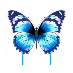 Beautiful Blue Kite Outdoor Fun Kite Glass Rod Gift Sports Adults Summer Children Line Kite Butterfly For Kids Toy Steel 30m