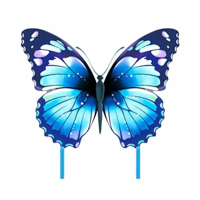 Beautiful Blue Kite Outdoor Fun Kite Glass Rod Gift Sports Adults Summer Children Line Kite Butterfly For Kids Toy Steel 30m