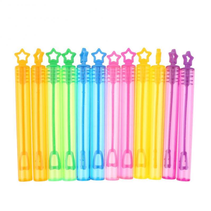 12 Soap Bubble Bottles Toys Children Kids Outdoor Heart Star Soap Bottle Tube Funny Toy Home Wedding Christmas Decoration