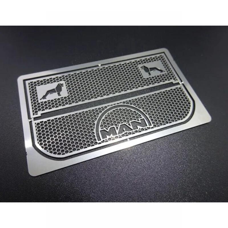 Metal lower bumper Air Intake Grid Decorate for 1/14 Tamiya RC Truck Tipper Trailer MAN TGX Car DIY upgrade Parts