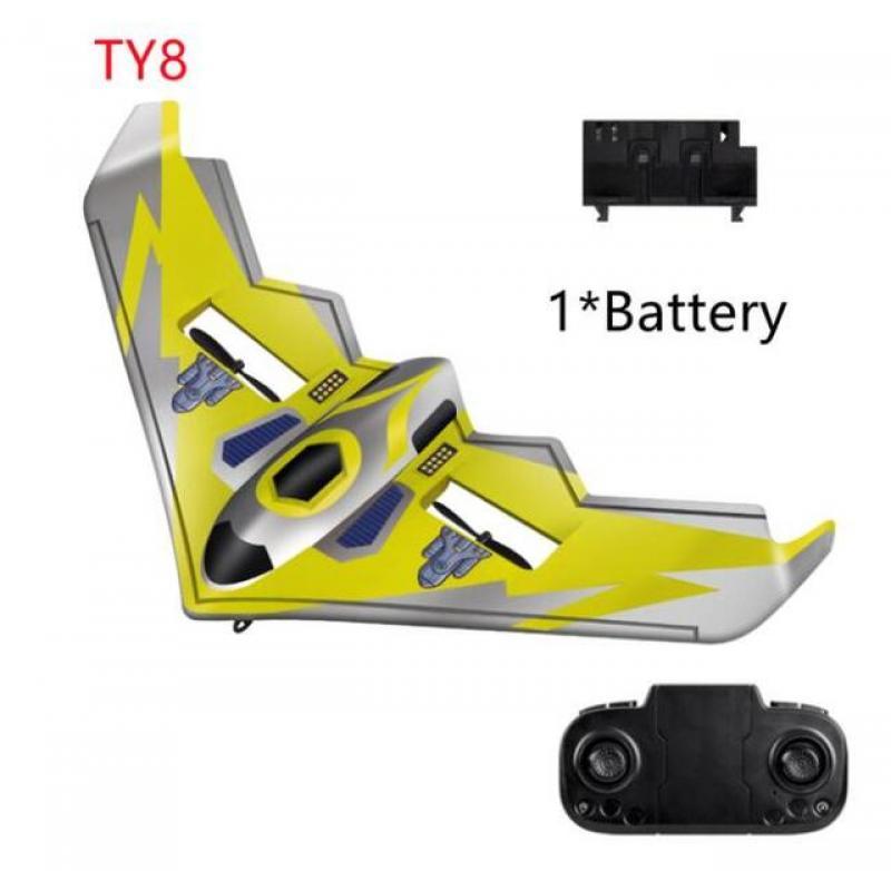 TY8 RC Glider Airplane LED Light Hand Throwing Fixed Wing Foam Outdoor Electric Red Yellow Plane Professional Drone Toys Boy