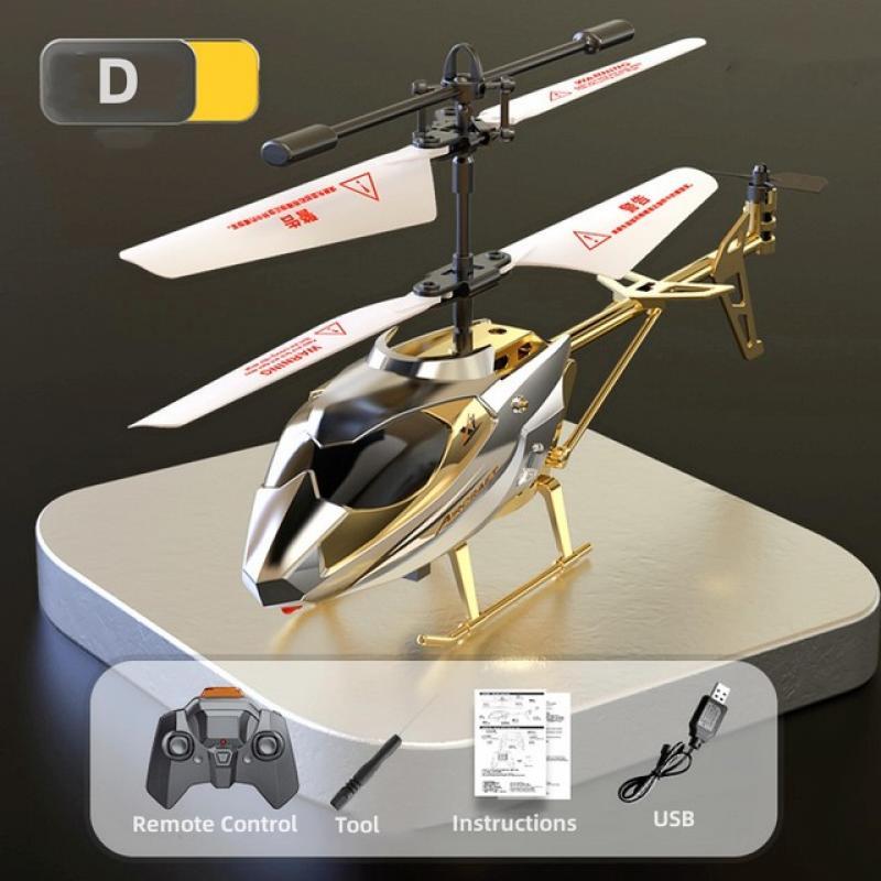 Rc Helicopter 3.5CH Remote Control Airplane Mini Drone Aircraft Fall Resistant Outdoor LED Light Flight Toys for Kids Adults