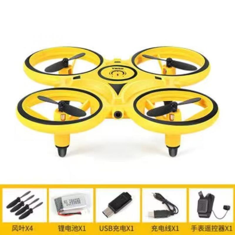2023New RC Mini Quadcopter Induction Drone Smart Watch Remote Sensing Gesture Aircraft UFO Hand Control Drone Altitude Hold Kids