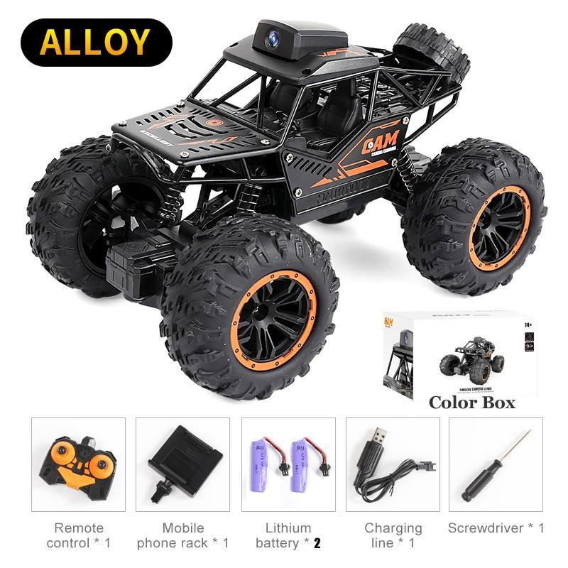 Rc Car With HD 720P WIFI FPV Camera Machine On Remote Control Stunt 1:18 2.4G SUV Radiocontrol Climbing Toys For Kids on a Sign