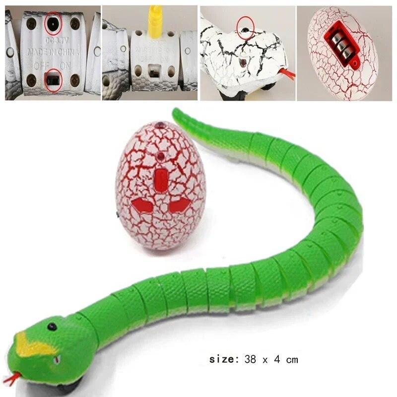 RC Snake Toys for Boys Kids Girls Children Remote Control Animals Electric Cobra Rattlesnake Cat Pets Robot Shark Spider