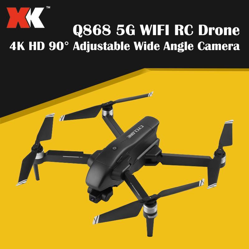 XK Q868 Cyclone 800M Flight Distance GPS Foldable RC Quadcopter with 2-Axis Coreless Gimbal 90° Adjustable Wide Angle Camera