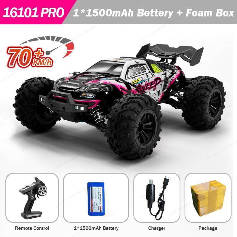 1:16 Brushless RC Car Off Road 4x4 High Speed 70Km/H 2.4G Remote Control Car with LED Drift Monster Truck Toys for Adults Kids