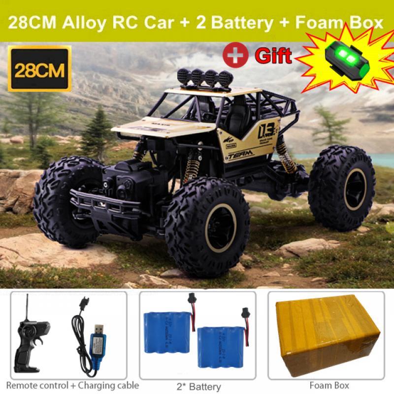 4WD RC Car Off Road 4x4 Remote Control Cars Radio Buggy Truck Racing Drift with Led Lights Toys Gift for Boys Girls Children Kid