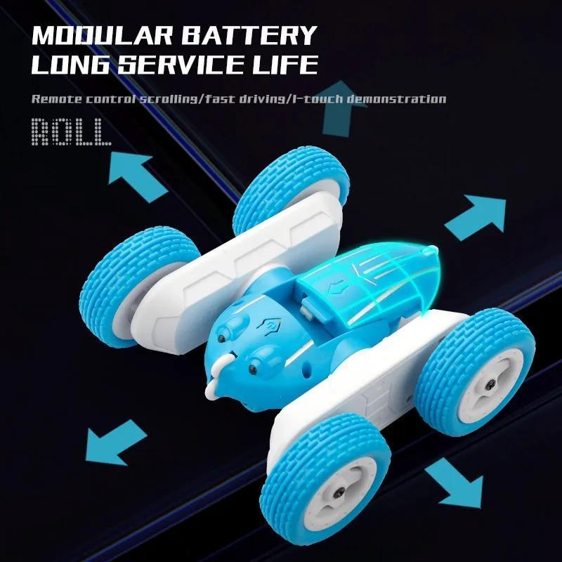 Children's remote-controlled mini car rollover double-sided stunt car 360 degree tipper off-road racing toy Zhiyi toy