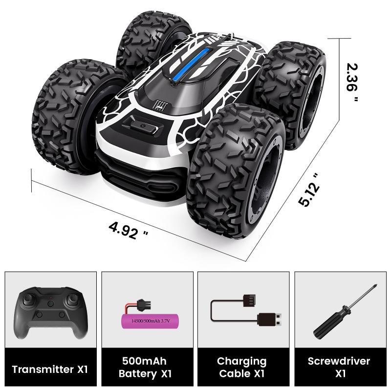 Sinovan Remote Control Car for Boys 4-7, 2.4GHz Rc Stunt Car for Kids, 360°Rotating Double Sided RC Car with Lights
