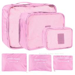 6pcs Set Travel Suitcase Organizer Bags Luggage Packing Cubes For Travel Organizer Storage Shoe Clothes Luggage Organizer Bags