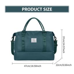 Likros Duffel Bag Travel Bag With Shoes Compartment, Gym Tote Bags, Shoulder Weekender Overnight Bag For Women Luggage Hangbag