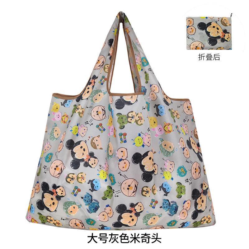 Disney Women's Tote Bags Mickey Mouse Donald Duck Cartoon Waterproof Shopping Bag Foldable Portable Storage Bags Girls Handbags