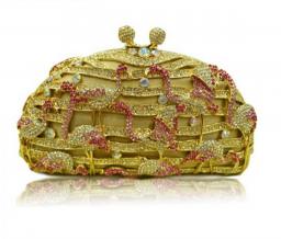 XIYUAN Women Crystal Stones Evening Bags Blue Party Bags Handbag Wedding Clutch Bag Purse Diamond Clutches Bags Bridal Handbags