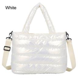 New Puffer Tote Bag For Women Quilted Puffy Handbag Lightweight Down Cotton Padded Shoulder Bag Down Padding Crossbody Handbag