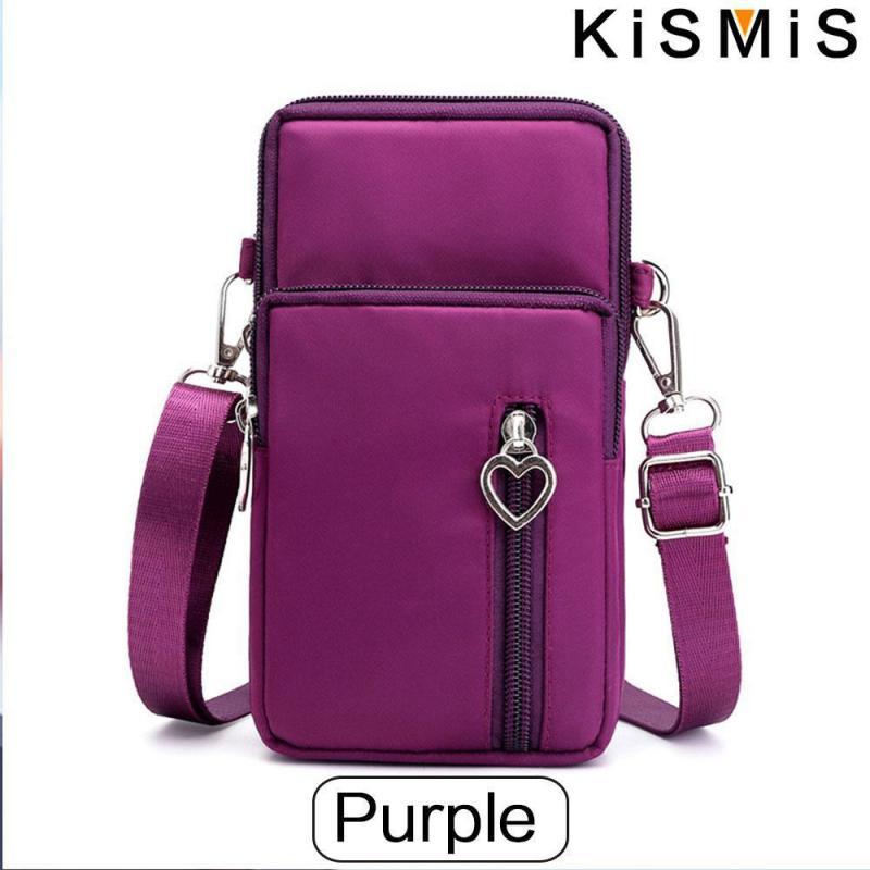 KISMIS Women's Mini Crossbody Bag - Handbag with Cell Phone Pocket, Flap Shoulder Bag, Waterproof Running Arm Band